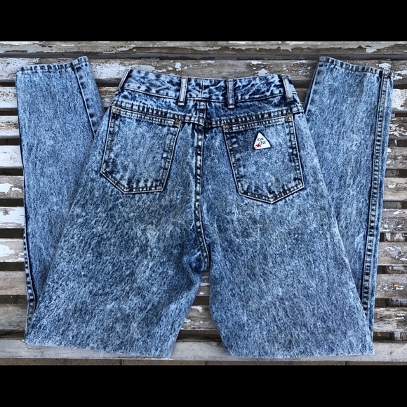 (Sold) Vintage JOAN D'ARC High Rise Acid Washed Mo - Picture 2 of 8